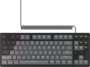 LORGAR Klawiatura Gamingowa Azar 514, przewodowa mechaniczna, RGB, Czarna 5