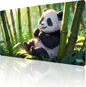 PODKŁADKA POD MYSZKĘ XXL Panda i Smakowity Bambus 100x50 TILT Prezent 1