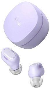 Bezprzewodowe słuchawki dokanałowe Baseus Bowie WM01 (fioletowe) 2