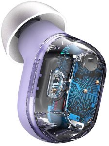 Bezprzewodowe słuchawki dokanałowe Baseus Bowie WM01 (fioletowe) 5