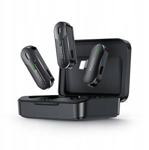 Mikrofon Yesido yesido KR16 Mikrofon MEMS 2szt. na Klips Lightning Wireless 2.4GHz Czarny/Czarny 2