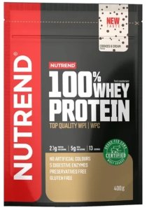 Nutrend - Odżywka Białkowa 100% Whey Protein, Cookies & Cream, Proszek 400g 1