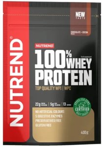 Nutrend - Odżywka Białkowa 100% Whey Protein, Chocolate + Cocoa, Proszek 400g 1