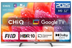 CHiQ L32FM9E TV 32", FHD, LED, metalická bezrámečková, Smart, Google TV, HDR, Chromecast 1