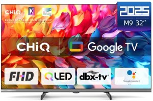 CHiQ L32QM9G TV 32", FHD, QLED, metalická bezrámečková, smart, Google TV, Dolby Audio, HDR, Chromecast 1