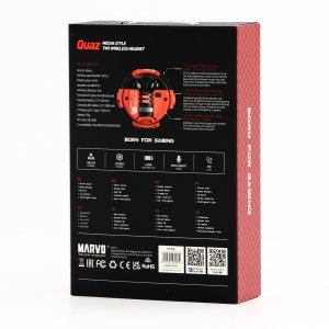 Słuchawki Marvo Quaz czerwone 5