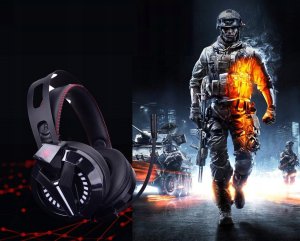 Słuchawki Gamingowe Headset Gracza Pc Ps4 Xbox Led 10