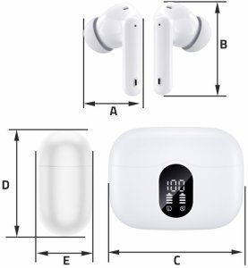 Słuchawki bezprzewodowe douszne TWS Manta Rytmo PRO Białe 12