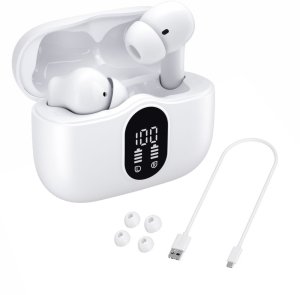 Słuchawki bezprzewodowe douszne TWS Manta Rytmo PRO Białe 13