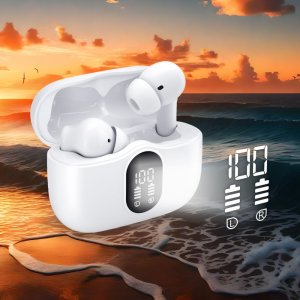 Słuchawki bezprzewodowe douszne TWS Manta Rytmo PRO Białe 8