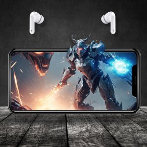 Słuchawki bezprzewodowe douszne TWS Manta Rytmo PRO Białe 9