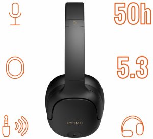 HDP1001BK RYTMO ELEGANCE Słuchawki nauszne czarne 3