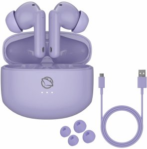 Słuchawki bezprzewodowe TWS Manta Rytmo MTWS008P Fioletowe 13