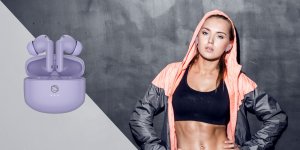 Słuchawki bezprzewodowe TWS Manta Rytmo MTWS008P Fioletowe 14