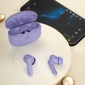 Słuchawki bezprzewodowe TWS Manta Rytmo MTWS008P Fioletowe 7