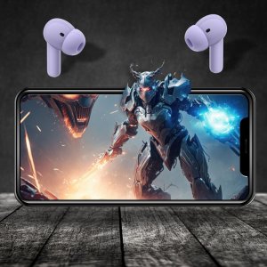 Słuchawki bezprzewodowe TWS Manta Rytmo MTWS008P Fioletowe 10