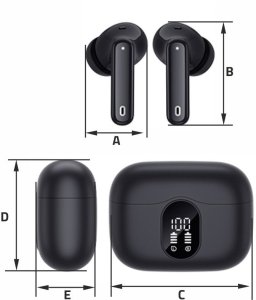 Słuchawki bezprzewodowe douszne TWS Manta Rytmo PRO Czarne 12