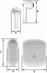 Słuchawki bezprzewodowe TWS Manta Rytmo X Białe 11