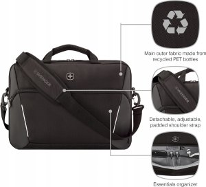 WENGER XE Compact Brief 16 40,64cm 16Zoll Laptop Briefcase with Tablet Pocket Black 9