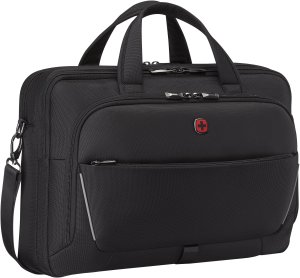 WENGER Meteor Brief 40,64cm 16Zoll - 43,18cm 17Zoll Laptop Briefcase with Tablet Pocket Black 1
