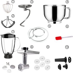 Mikser planetarny Robot kuchenny LOVIO ChefAssistant Plus szary LVSTM02PGY 4