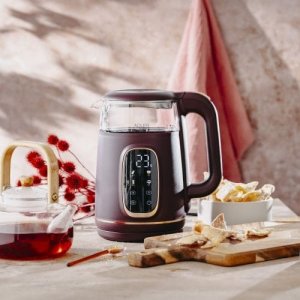 Adler Czajnik elektryczny szklany LED z regulacją temperatury 1,7L AD 1305 burgundy 2