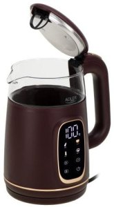 Adler Czajnik elektryczny szklany LED z regulacją temperatury 1,7L AD 1305 burgundy 6