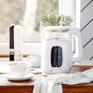 Adler Czajnik elektryczny szklany LED z regulacją temperatury 1,7L AD1305 White/Silver 11