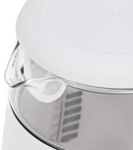 Adler Czajnik elektryczny szklany LED z regulacją temperatury 1,7L AD1305 White/Silver 7