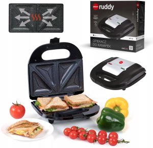 Opiekacz Eldom Opiekacz Do Kanapek Tostów Sandwich 750W Nieprzywierająca Powłoka Granitowa 12