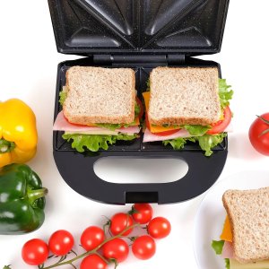 Opiekacz Eldom Opiekacz Do Kanapek Tostów Sandwich 750W Nieprzywierająca Powłoka Granitowa 6