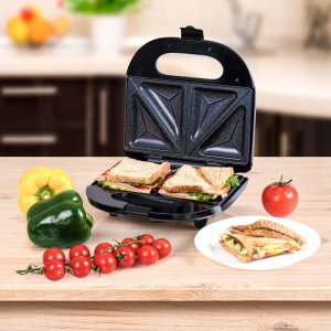 Opiekacz Eldom Opiekacz Do Kanapek Tostów Sandwich 750W Nieprzywierająca Powłoka Granitowa 7