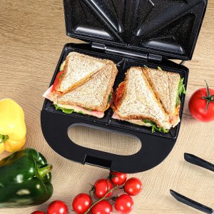 Opiekacz Eldom Opiekacz Do Kanapek Tostów Sandwich 750W Nieprzywierająca Powłoka Granitowa 8