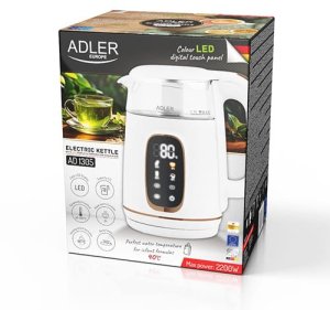 Czajnik Adler AD 1305 Biało-złoty 13