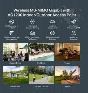 Access Point TP-Link Festa F52-Outdoor AC1200 MU-MIMO GIG In-/Outdoor AP 4