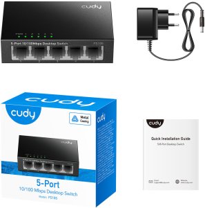 Cudy FS105 łącza sieciowe Nie zarządzany Fast Ethernet (10/100) Czarny 3