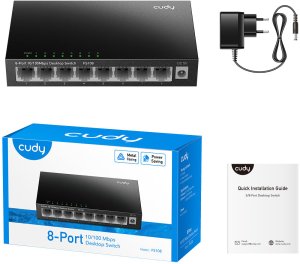 Switch Cudy FS108 łącza sieciowe Nie zarządzany Fast Ethernet (10/100) Czarny 3