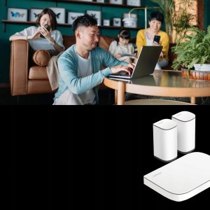 Router Linksys Dwupasmowy System Mesh Velop Micro Wi-Fi 6 3 Gb/s 3 szt nowy 4