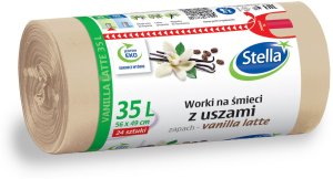 Stella Worki na śmieci z uszami vanilla latte 35l 1op.-24szt 1