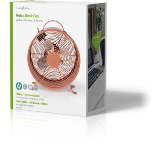Wentylator Nedis Wentylator biurkowy Nedis 20W różowy 8