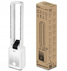WENTYLATOR KOLUMNOWY BEZŁOPATKOWY 97CM CICHY PANEL DOTYKOWY + PILOT 50W 9