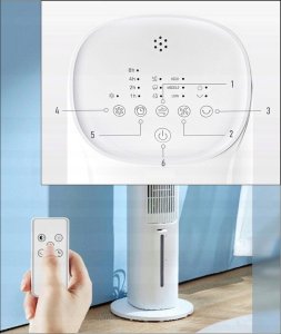 WENTYLATOR KLIMATOR KOLUMNOWY AROMA XXL 106CM 3L LED PILOT MEGA MOC 60W 9