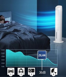 WENTYLATOR KLIMATOR KOLUMNOWY AROMA XXL 106CM 3L LED PILOT MEGA MOC 60W 10