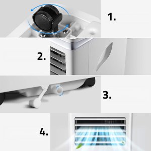 Klimatyzator przenośny domowy pokojowy Osuszacz powietrza Grzanie Chłodzenie 3kW AIWA-PAC10Y2 9