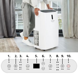 Klimatyzator przenośny domowy pokojowy Osuszacz powietrza Chłodzenie Grzanie 4,7kW AIWA-PAC16Y2 2