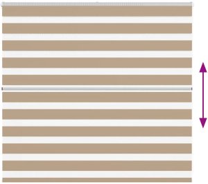 vidaXL Roleta zebra, 165x100 cm, szerokość tkaniny 160,9 cm, poliester 5