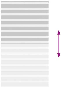vidaXL Roleta zebra, jasnoszara, szerokość tkaniny 120,9cm, poliester 5