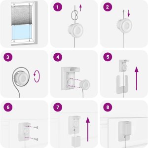 vidaXL Roleta plisowana biała 120x150 cm Szerokość tkaniny 119,4 cm 6