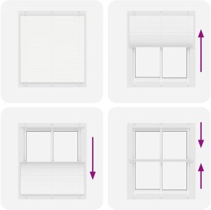 vidaXL Roleta plisowana biała 120x150 cm Szerokość tkaniny 119,4 cm 7