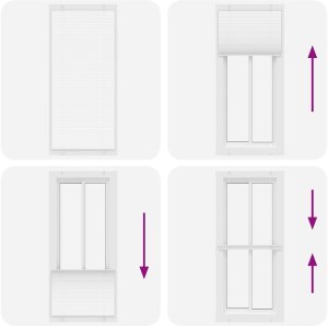 vidaXL Roleta plisowana biała 95x200 cm Szerokość tkaniny 94,4 cm 7